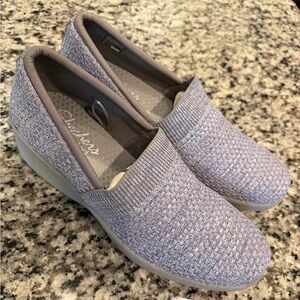 Skechers Air Cooled Memory Foam Wedge Slip On Shoes Women Size 8 Lavender Knit